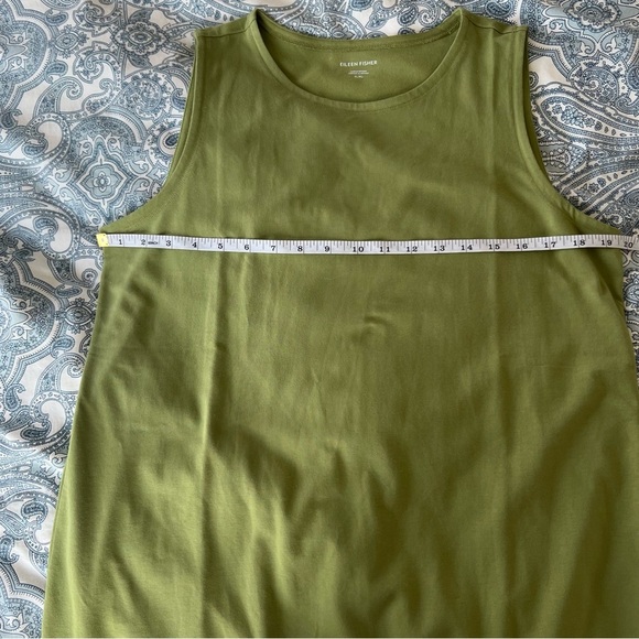 EILEEN FISHER Traceable Cotton Jersey Tank Dress in Leaf Women’s size PL - Picture 8 of 9